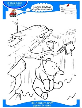 Çocuklar İçin Piglet Boyama Sayfaları 